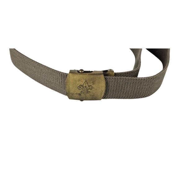 BSA Boy Scouts America Web Army Green Canvas Belt w/ Buckle 34” Adjustable - Picture 2 of 4